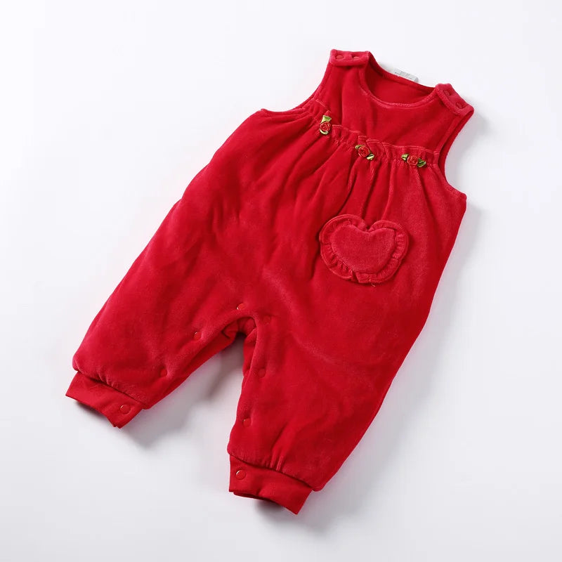 Salopette Rossa Bambina
