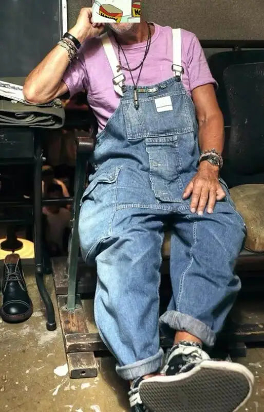 Salopette Di Jeans A Pantaloncino