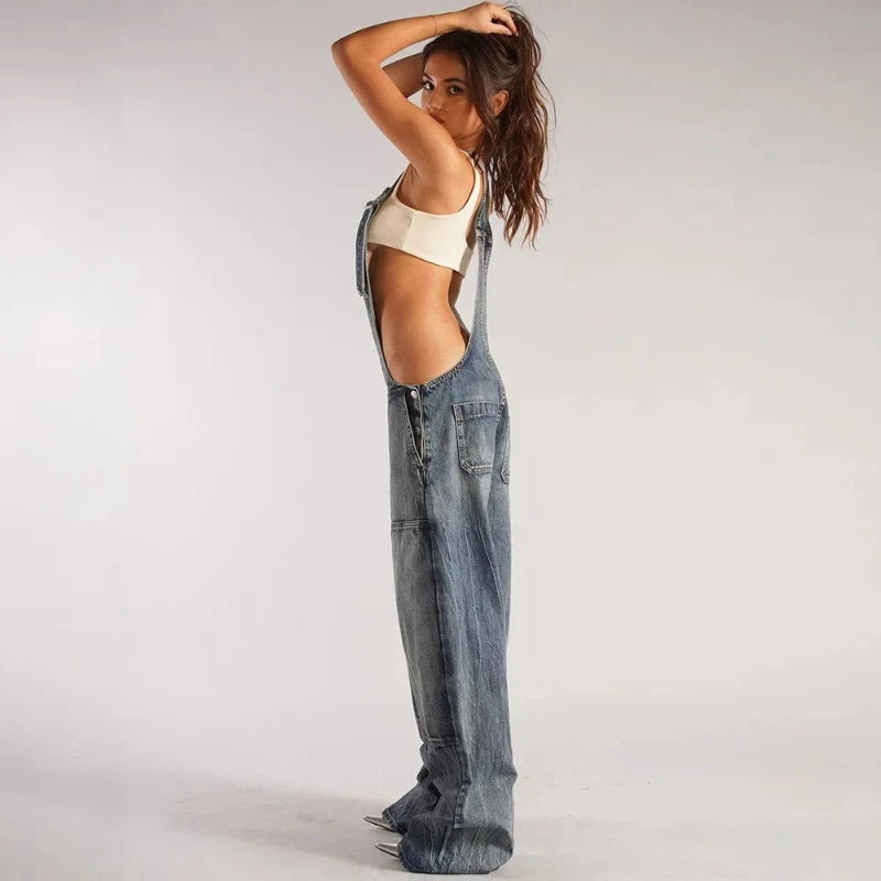 Salopette Jeans Con Gonna