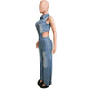 Salopette Jeans Stretta