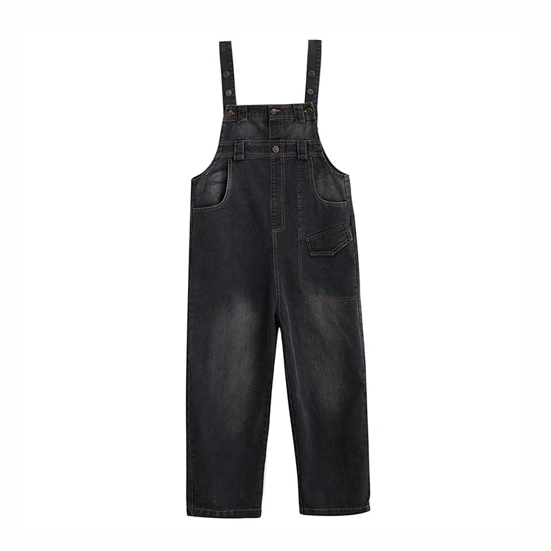 Salopette Gonna Jeans Nera