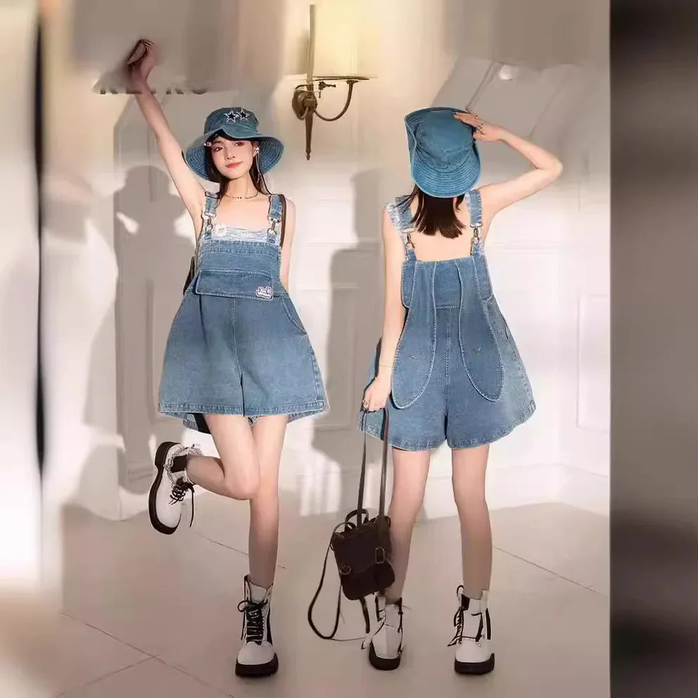 Salopette Jeans Leggero Donna