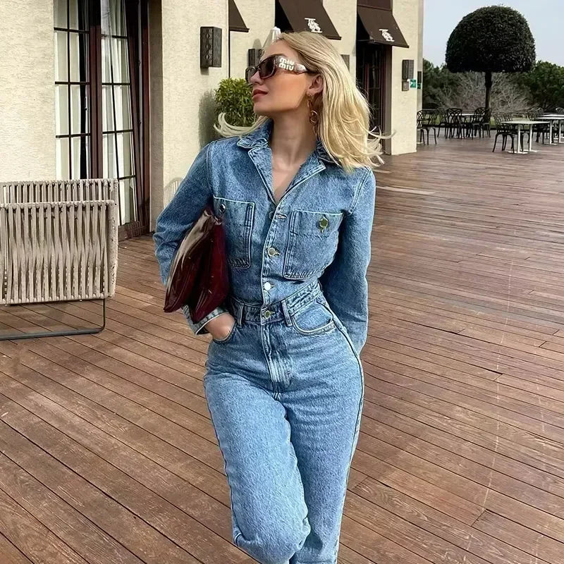 Outfit Salopette Jeans Inverno