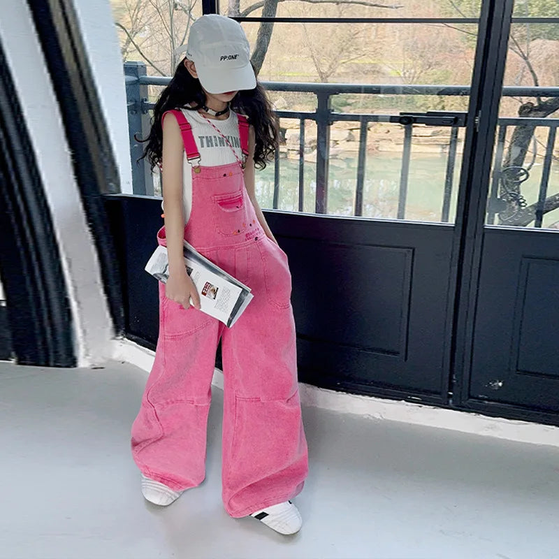 Salopette Rosa Bambina