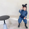 Salopette Jeans Lunga Bambina