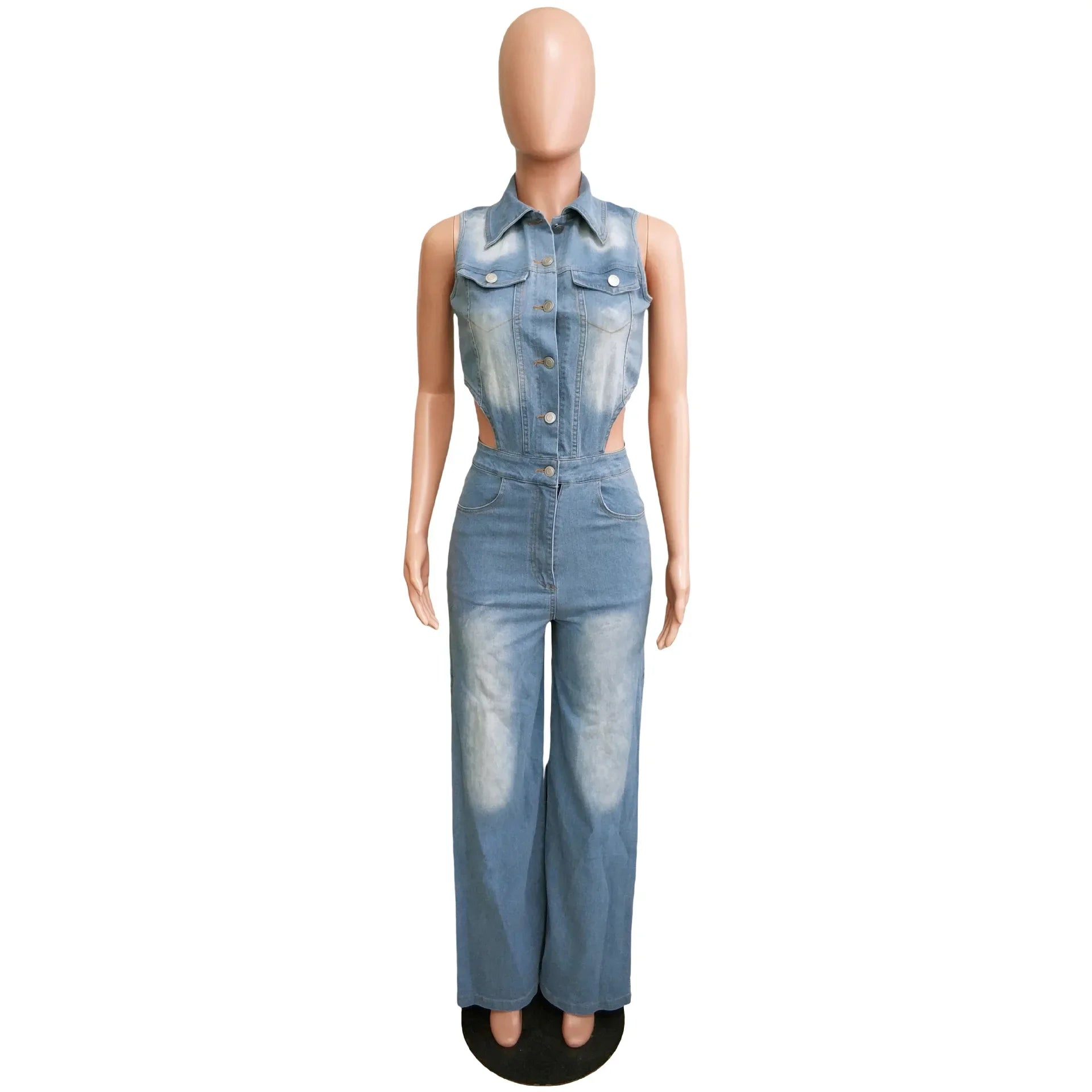 Salopette Jeans Stretta