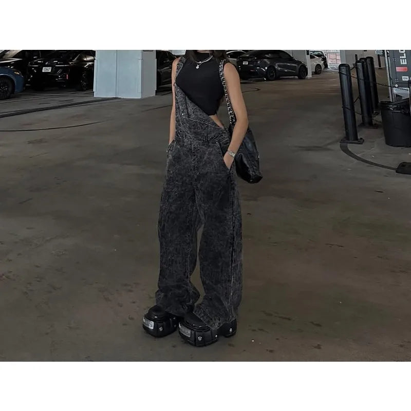 Salopette Di Jeans Lunga