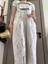 Salopette Bianca Jeans