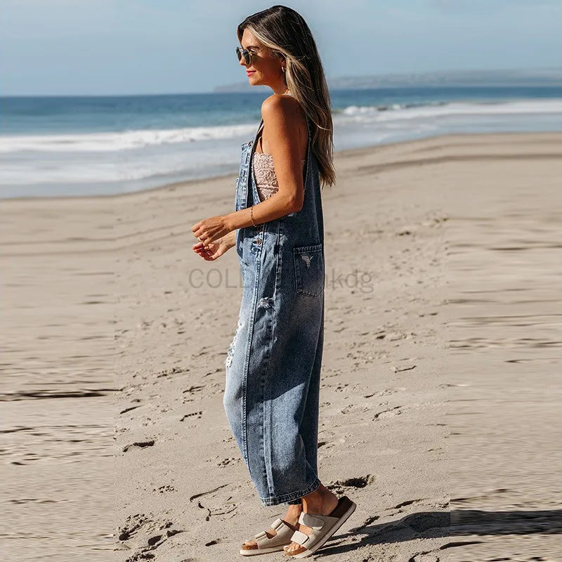 Salopette Jeans Lunga