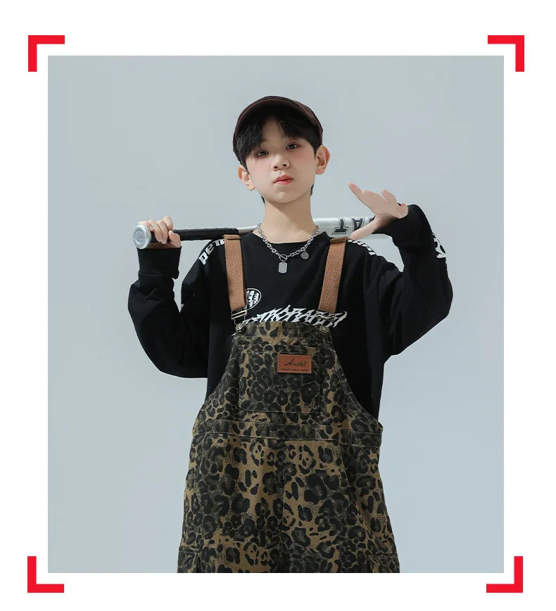 Salopette Ragazzo Leopard