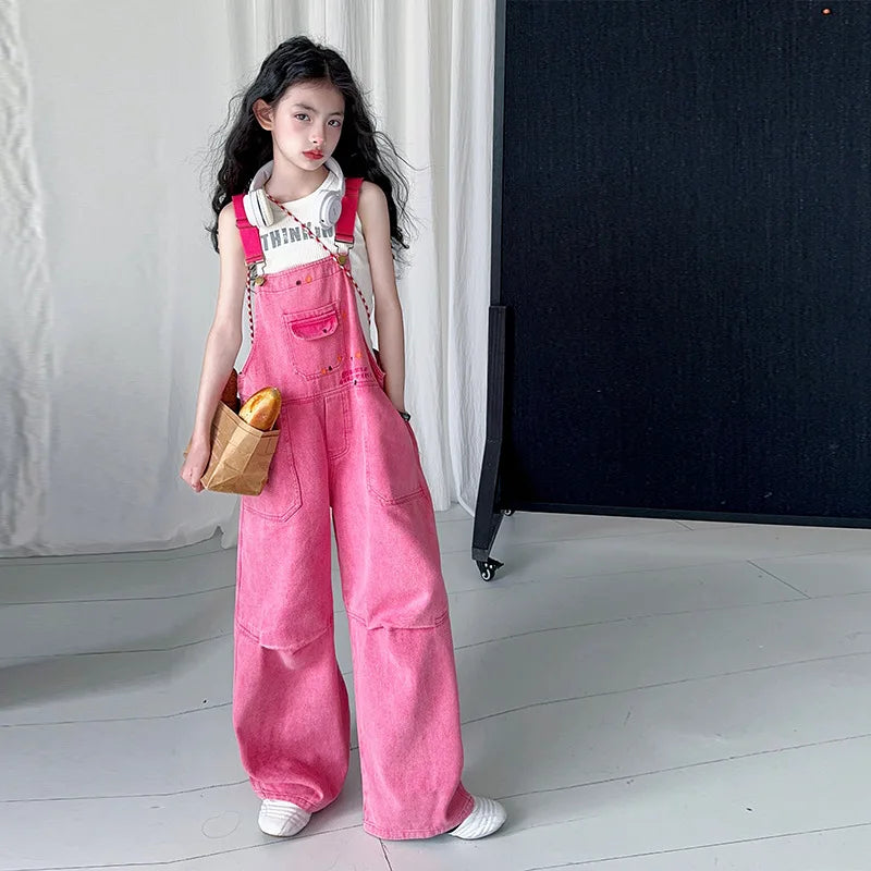 Salopette Rosa Bambina