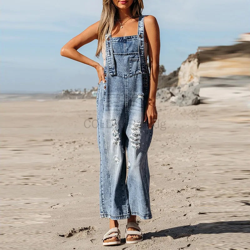 Salopette Jeans Lunga