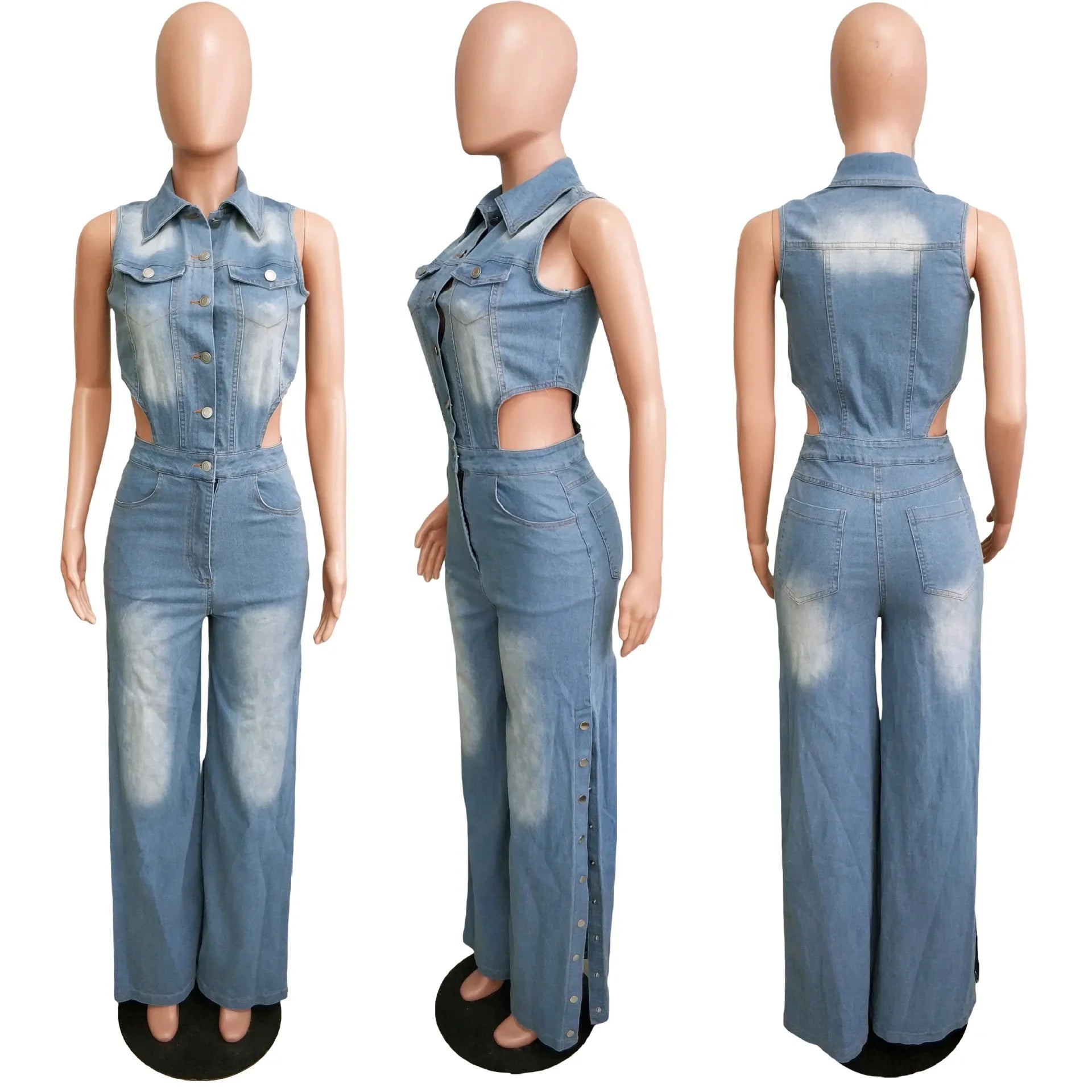 Salopette Jeans Stretta
