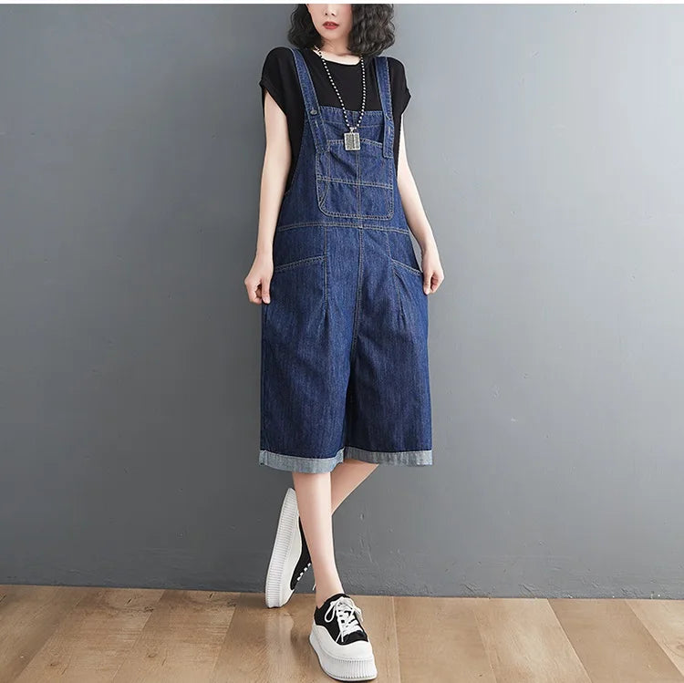 Salopette Corte Jeans