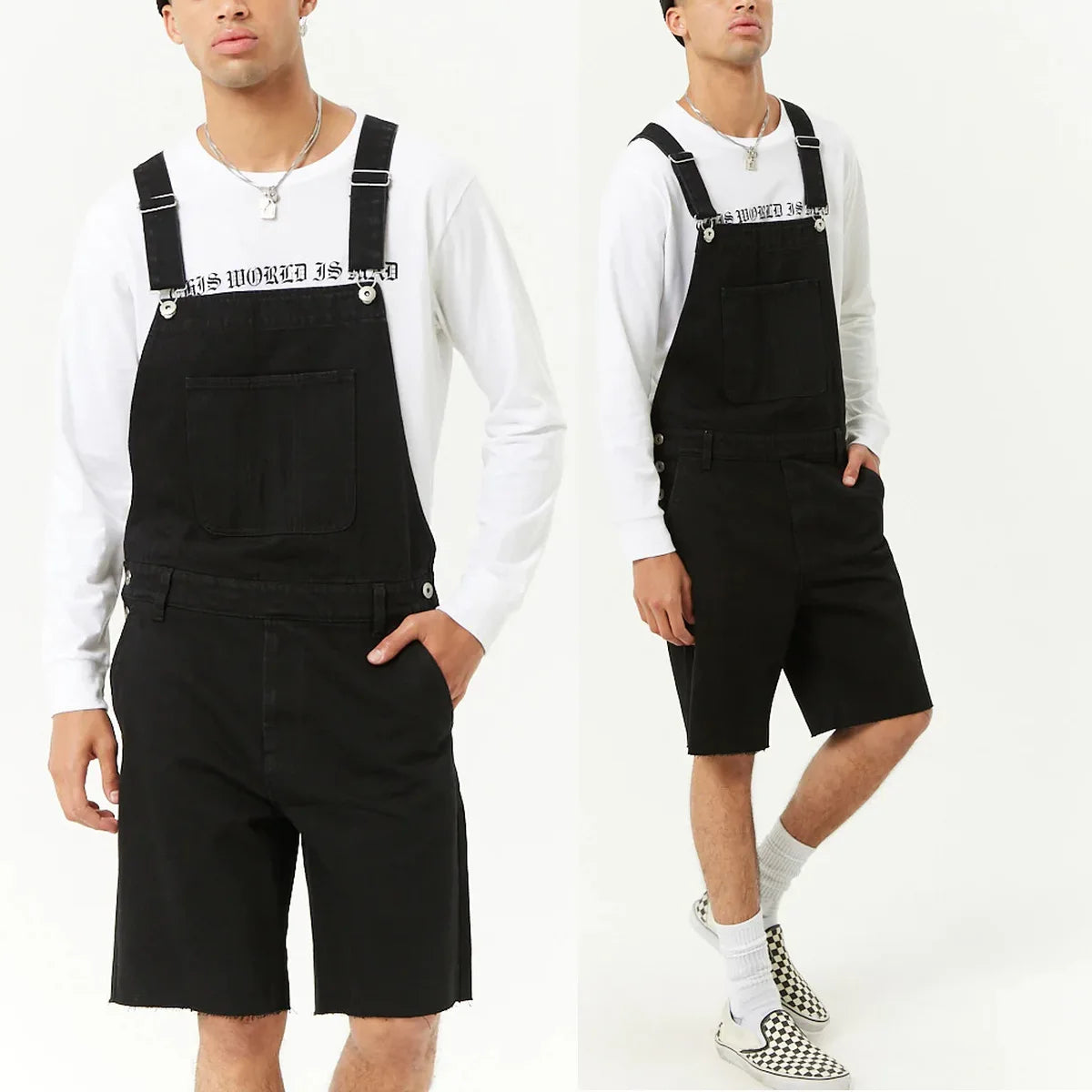 Salopette Jeans Corta Uomo