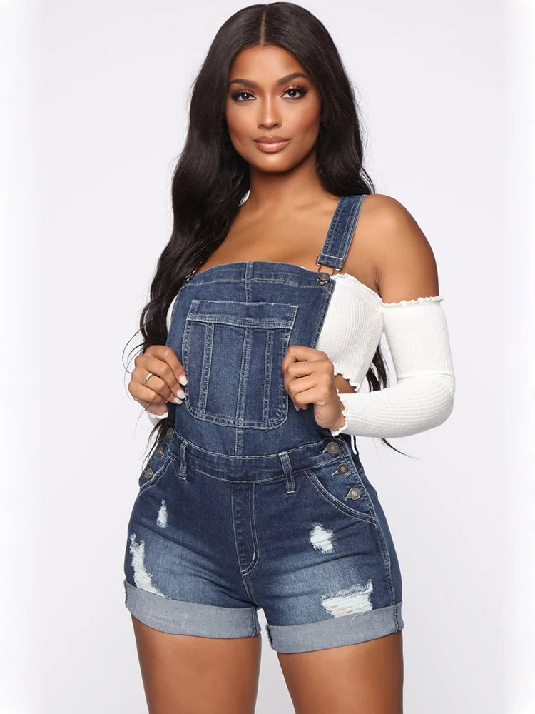 Salopette Jeans Corte Donna