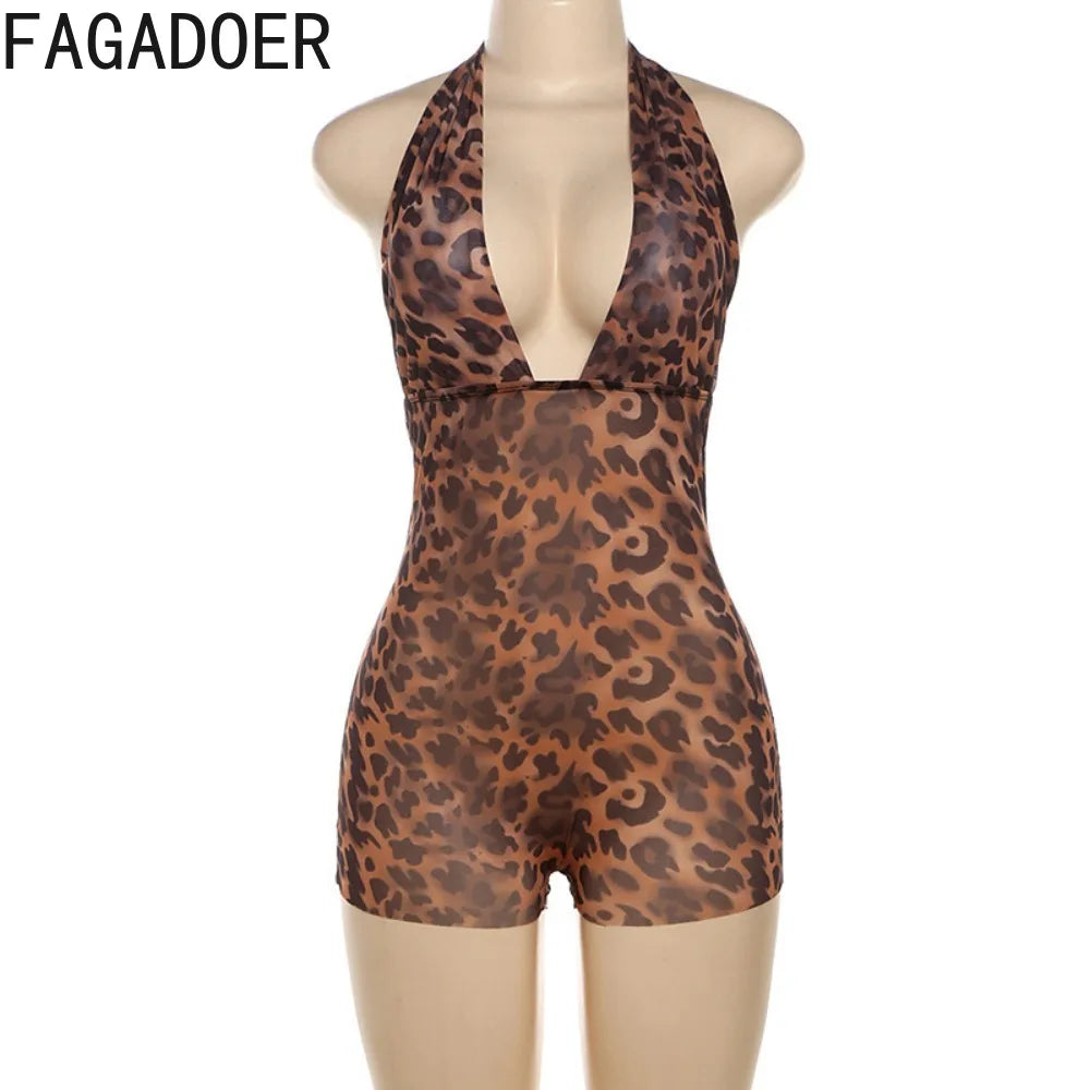 Salopette Leopardata Corta