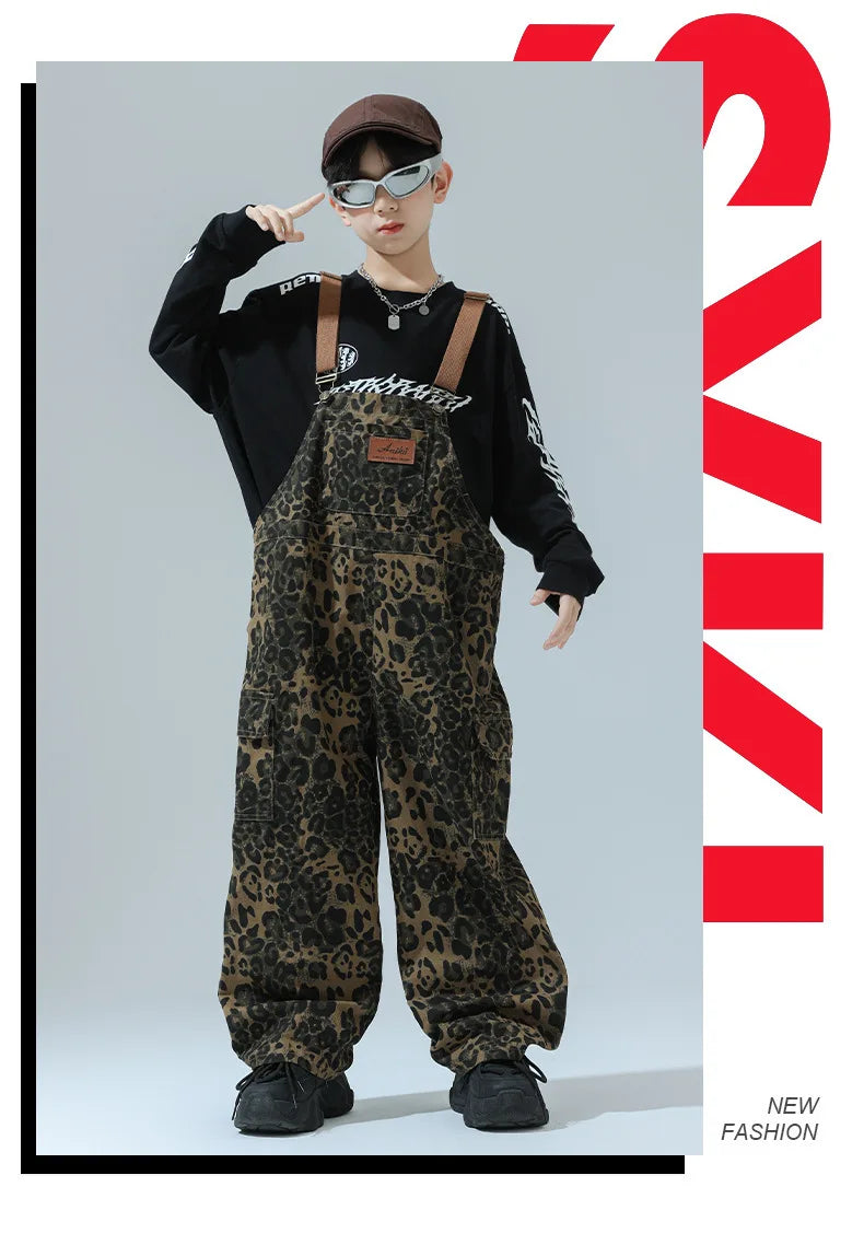 Salopette Ragazzo Leopard