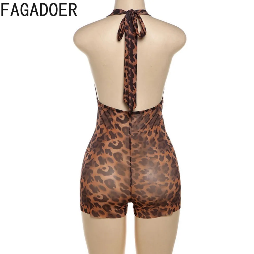 Salopette Leopardata Corta