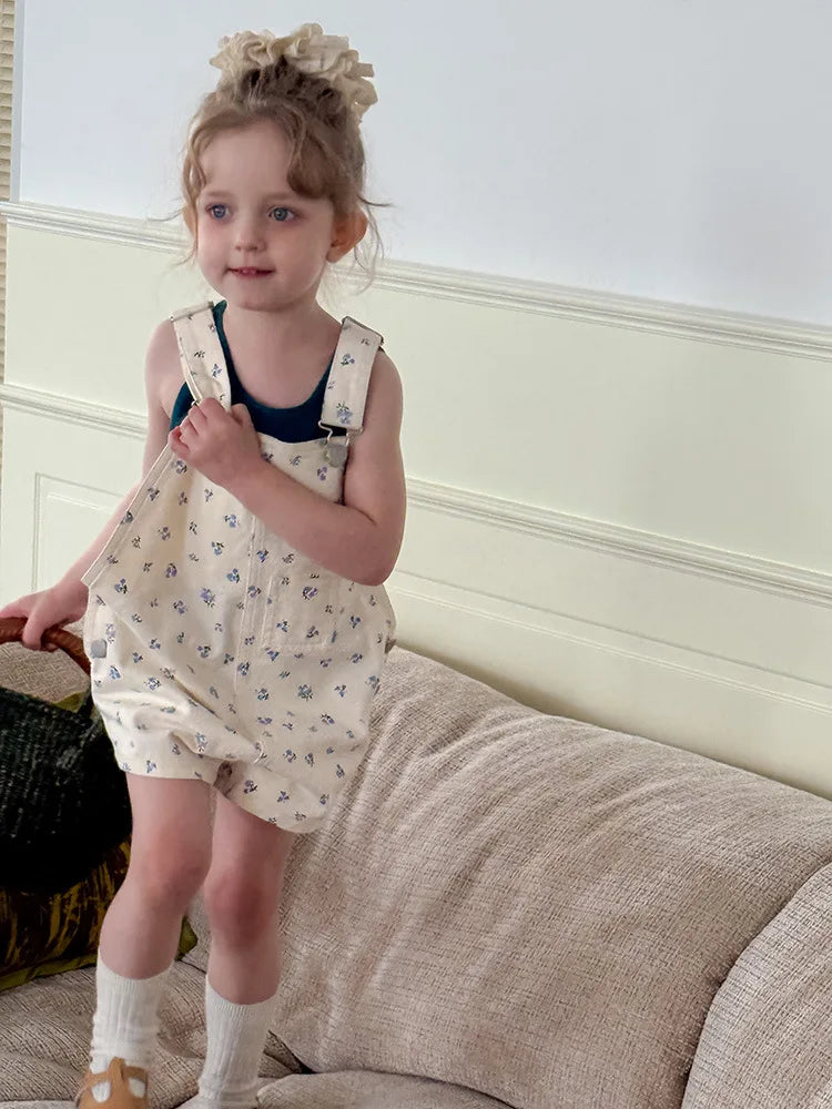 Salopette Jeans Corta Bambina