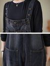 Salopette Gonna Jeans Nera