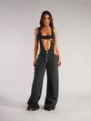 Salopette Jeans Con Gonna
