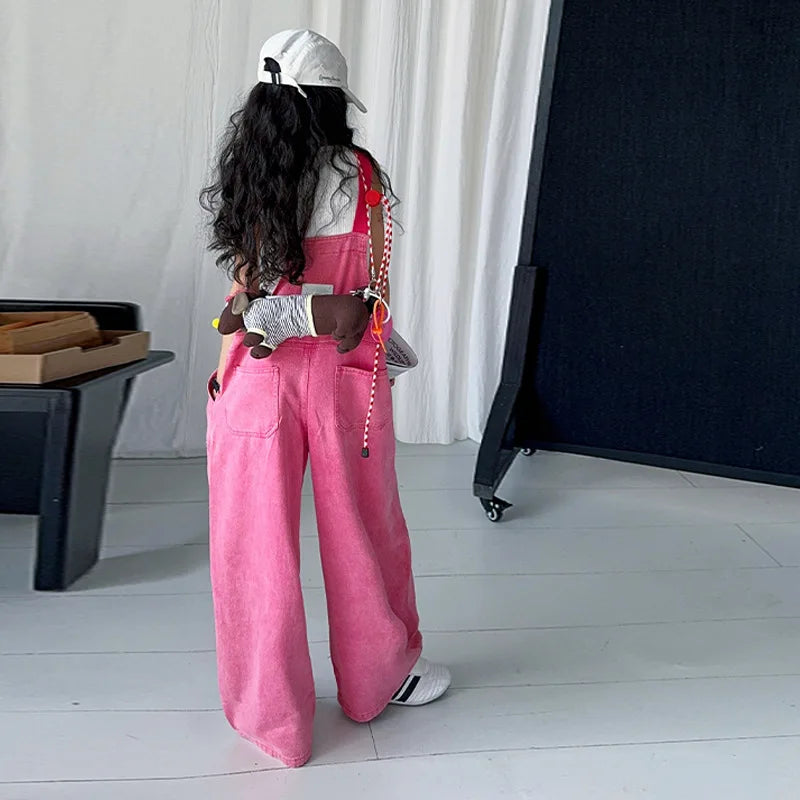 Salopette Rosa Bambina