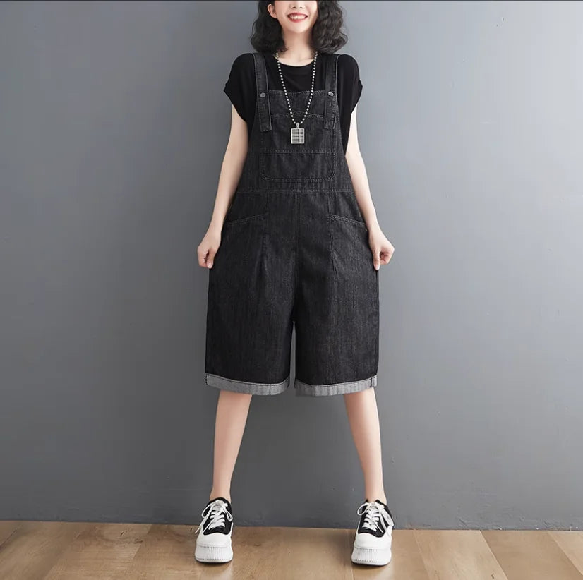 Salopette Corte Jeans