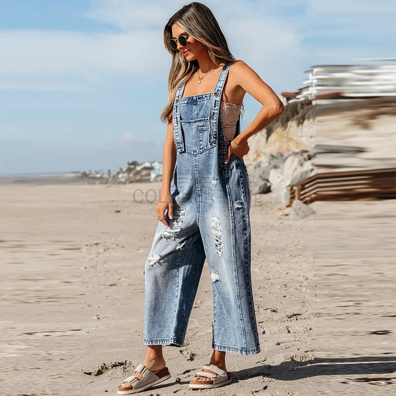 Salopette Jeans Lunga