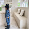 Salopette Jeans Lunga Bambina