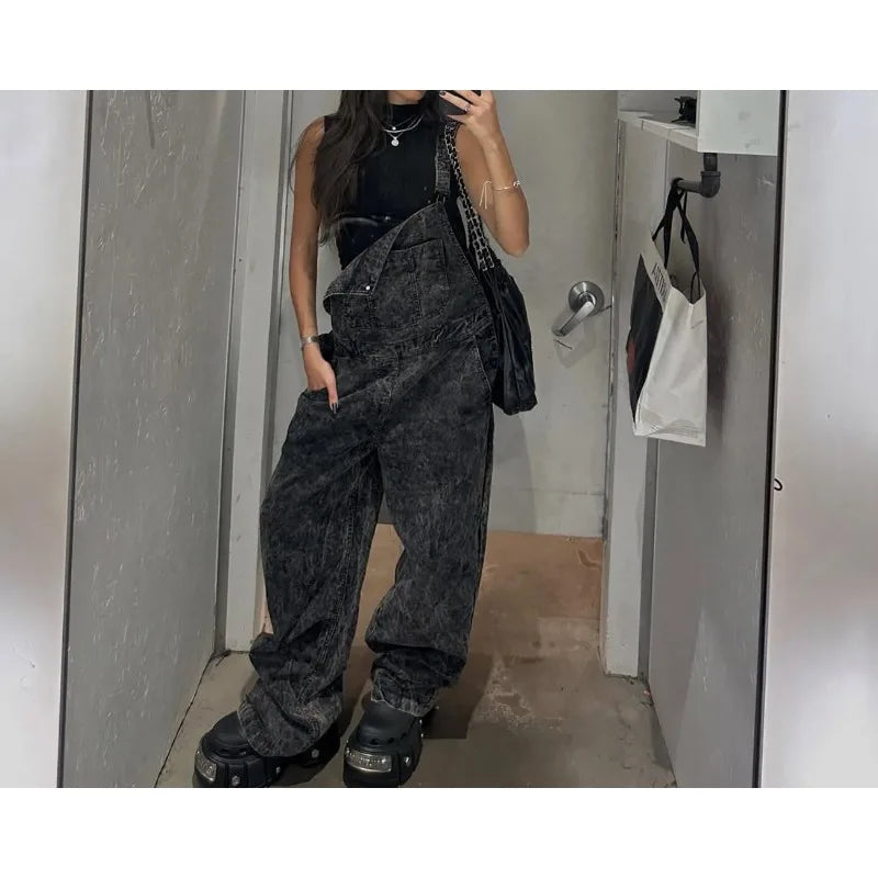 Salopette Di Jeans Lunga