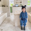 Salopette Jeans Lunga Bambina