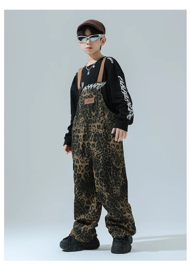 Salopette Ragazzo Leopard