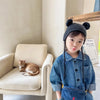 Salopette Jeans Lunga Bambina