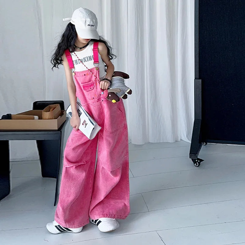 Salopette Rosa Bambina