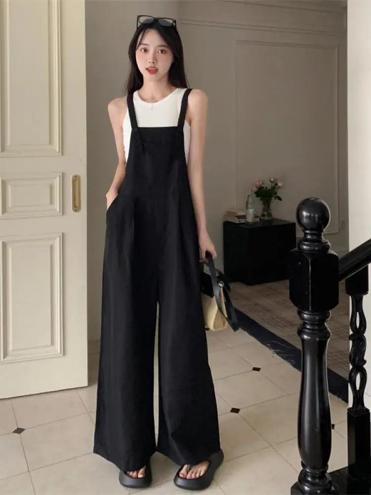 Salopette Nera Cotone