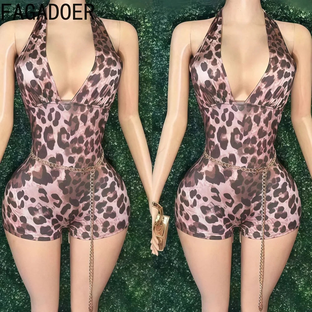 Salopette Leopardata Corta