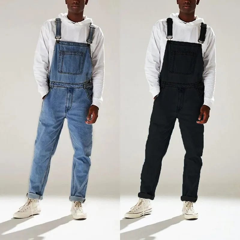 Salopette in jeans Nero Salopette Per Tutti