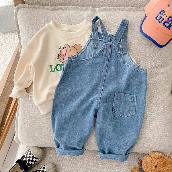 Salopette sale jeans bambino