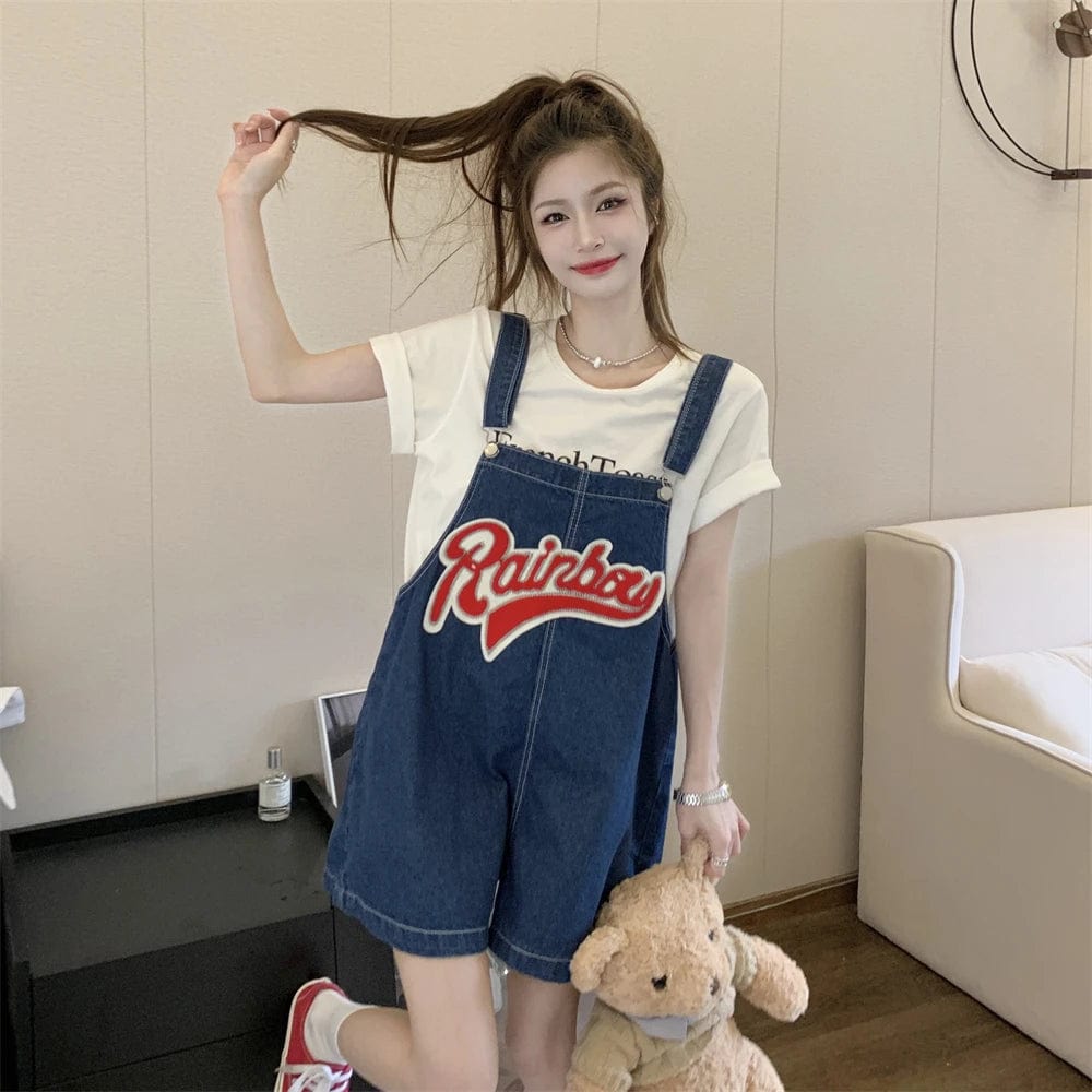 Salopette jeans hot sale corta donna